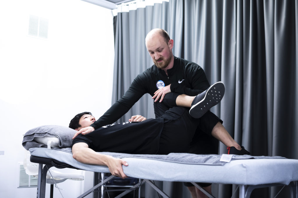 Staff member performing treatment